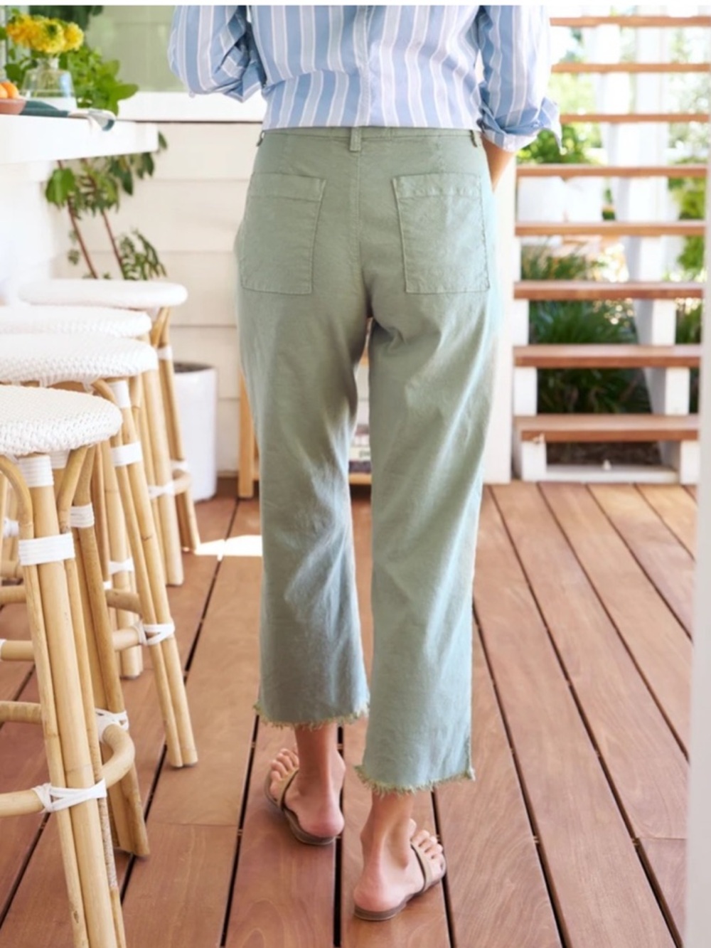 FRANK & EILEEN kinsale Linen Blend Pant Size 6 - Picture 5 of 14